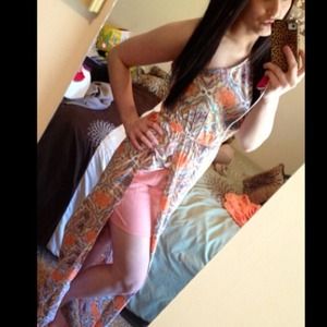 Summery maxi dress with slit