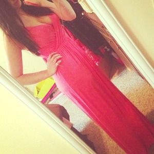 Coral maxi dress