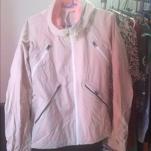 Lululemon pink track jacket.
