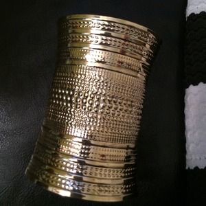 Gold cuff bracelet