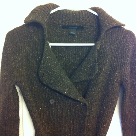 Express long brown sweater