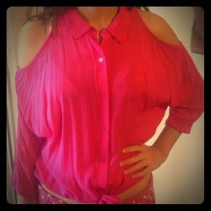 Neon Pink Blouse