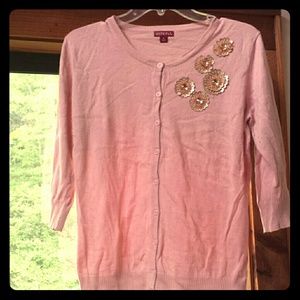 Pink Sequined Cardigan