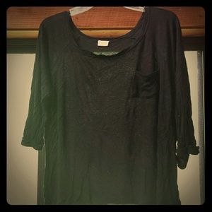 Black 3/4 sleeve top- never worn!