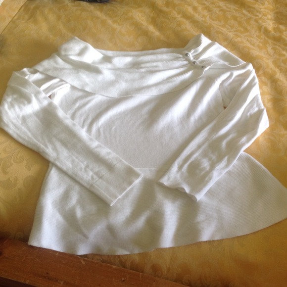 White House Black Market white sweater