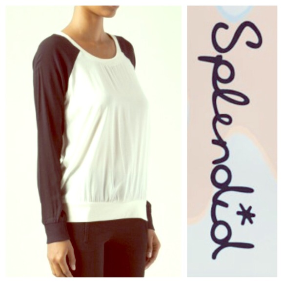 Splendid Tops - Splendid Ivory Colorblock Pullover Sweater XL NWT