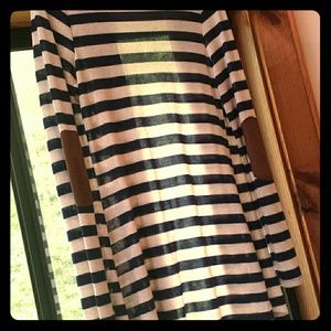 NWT Elbow Patch Cardigan- Navy stripe