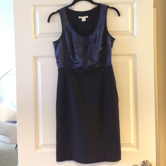 Raw edge silk topped dress