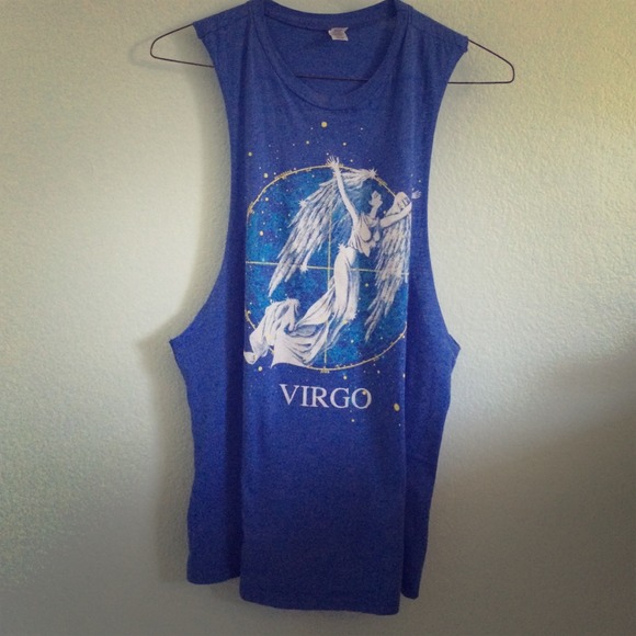 Urban Outfitters VIRGO Horoscope Blue Tank