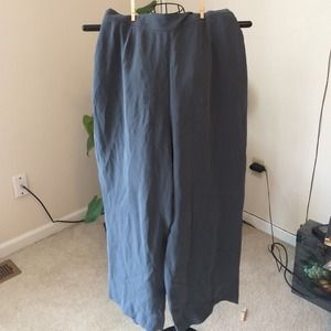 Grey Silk Dress Pants