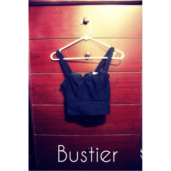 Black Zippered Bustier