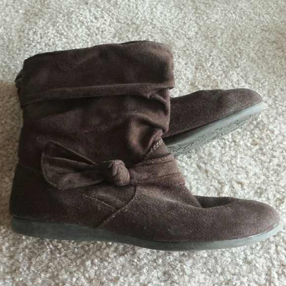 Brown Suede Booties
