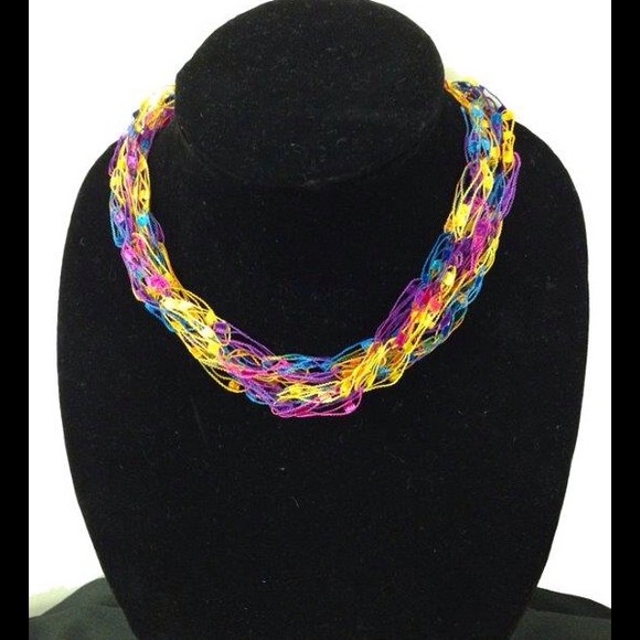 Handcrafted Ladder Yarn Necklace
