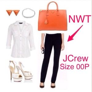 JCrew 🆕 Petite Stovepipe Trousers in Stretch Wool