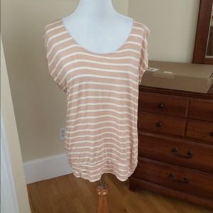 Peach & Ivory Stripe Top