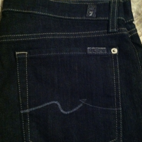 7 for all man kind dark skinny jeans