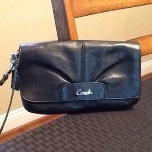 Coach black clutch