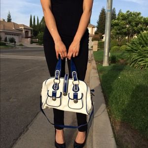 melie bianco Bags - Price Reduction! Melie Bianco Blue & White Handbag melie bianco Bags - Price Reduction! Melie Bianco Blue & White Handbag