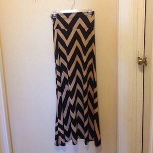 Tan and black chevron maxi skirt. Worn once.