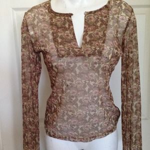 Sheer mauve and browns top!!