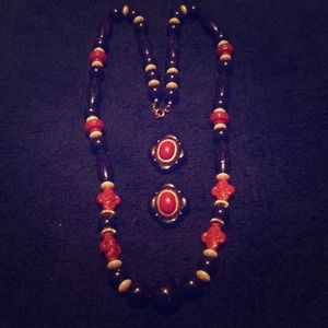 Matching earrings and necklace
