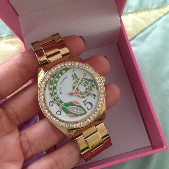 Betsey Johnson golden snake watch