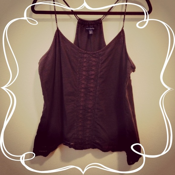 American Eagle Outfitters Tops - Dark gray AE tank