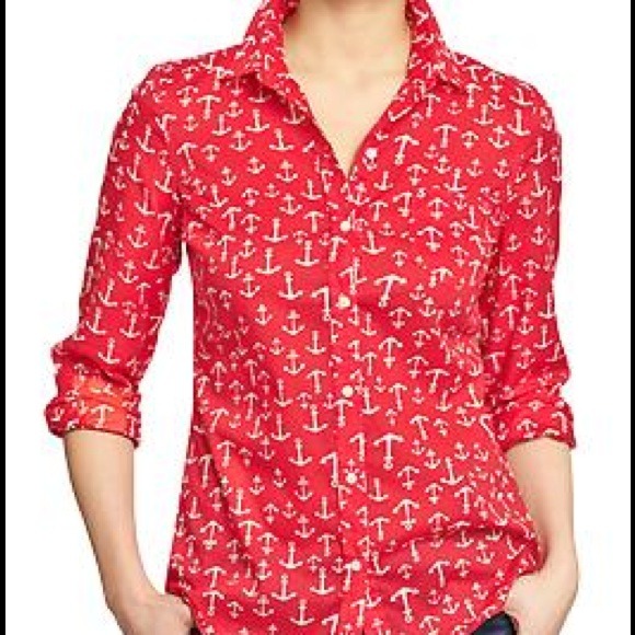 Adorable old navy anchor button up. Size xxl
