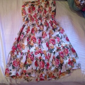 strapless agaci floral dress