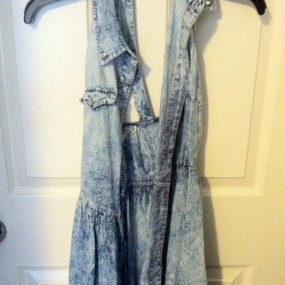 Denim acid wash dress