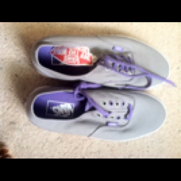 Grey and purple vans