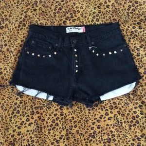 Black wash 514 Levi high waisted shorts