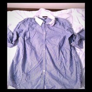Blue & white Chaps button up