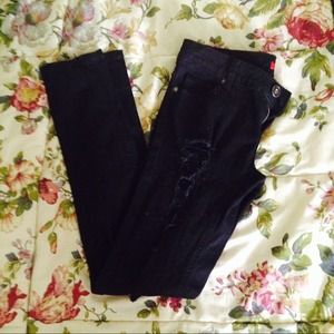 Black ripped jeans