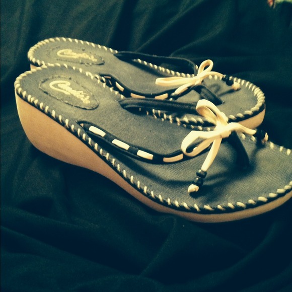 Candies wedged flip flops. 9
