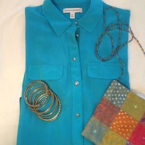 Amrita Singh Blue and Gold Bangles