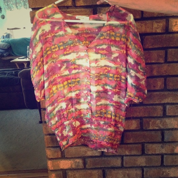 Kensie sheer top size S