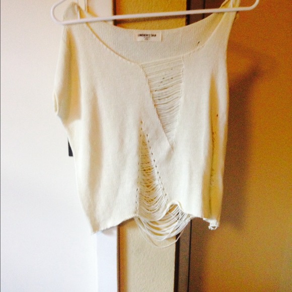 White ripped shirt