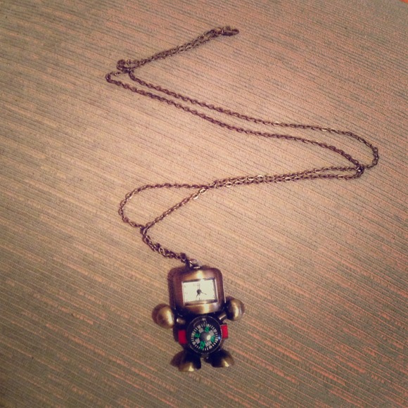 Eye Candy Los Angeles Robo Pocket Watch Necklace