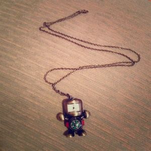 Eye Candy Los Angeles Robo Pocket Watch Necklace