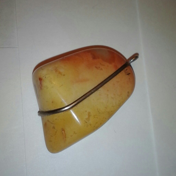 Natural Stone Pendant with Wire