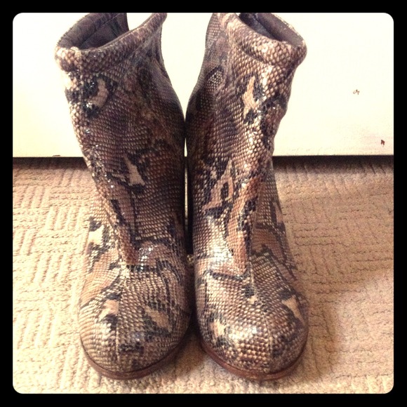 Aldo Snakeskin Booties
