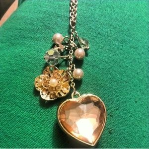 Long necklace with charms