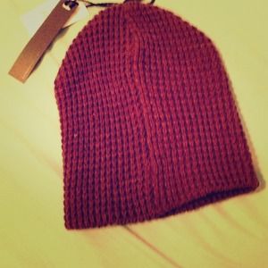 Cotton on burgundy knit beanie