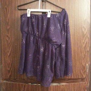 Off the shouler chiffon blouse