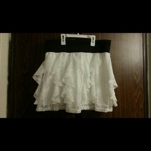 White lace skirt