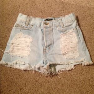LOWERED PRICE!!high waisted denim shorts