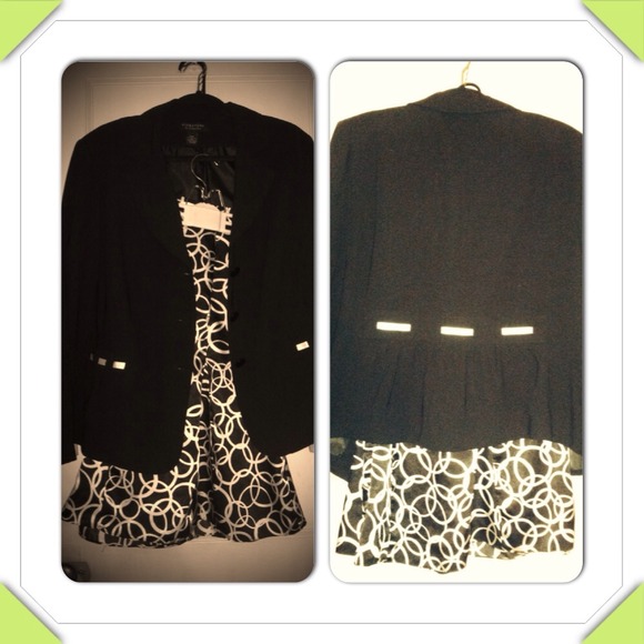 Black and white suit / skirt set - size 20