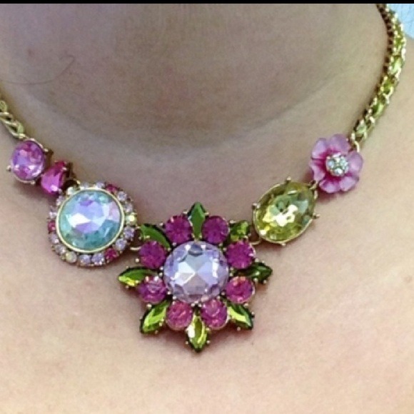 Spring Glam Flower Frontal Necklace Betsey Johnson