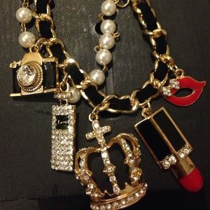 Makeup inspired bracelet and necklace